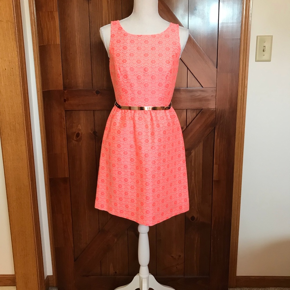 Gianni Bini pink summer cocktail dress A-line